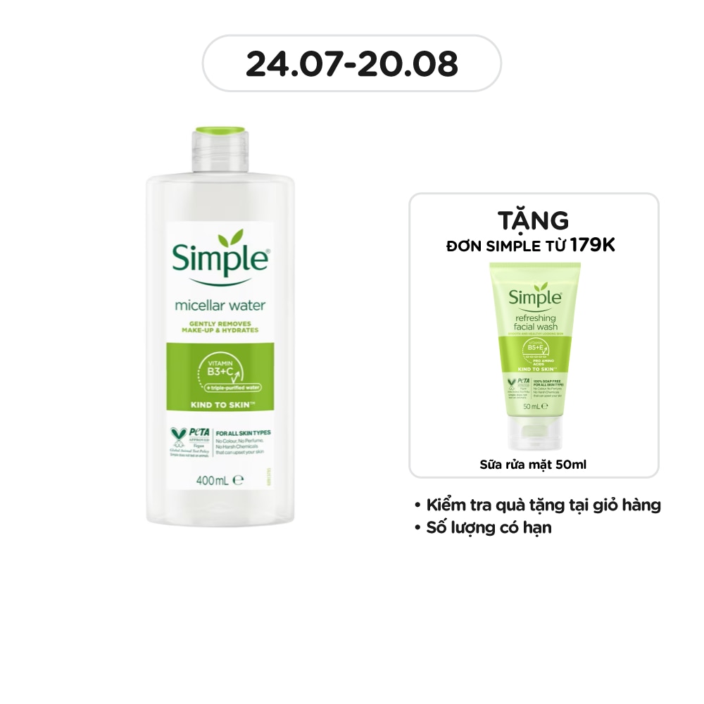 Micellar Cleansing Water Instantly Hydrates And Gently Removes Make-Up 400ml
