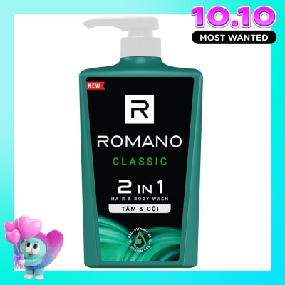 ROMANO Sữa Tắm Gội Romano 2in1 Hương Nam Tính Classic 650g image