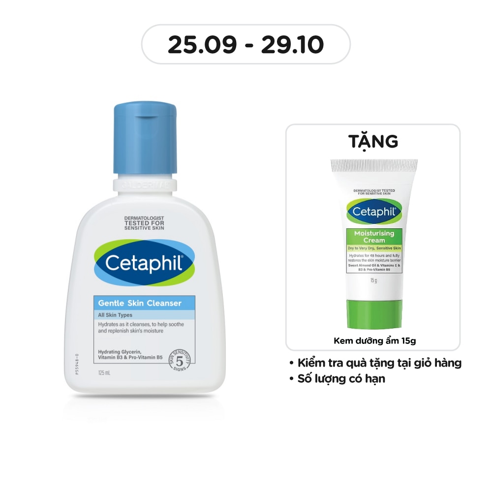 Sữa Rửa Mặt Cetaphil Dịu Nhẹ Gentle Skin Cleanser 125ml