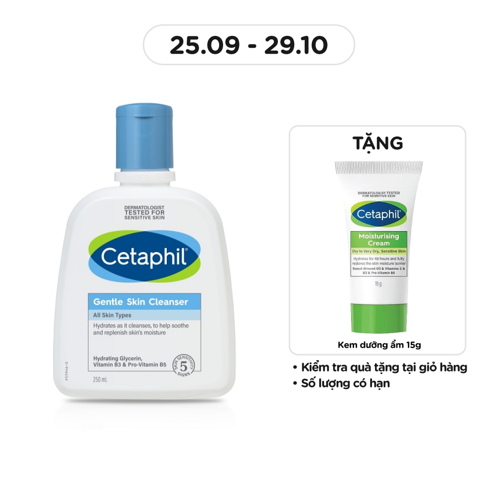Sữa Rửa Mặt Cetaphil Dịu Nhẹ Gentle Skin Cleanser 250ml
