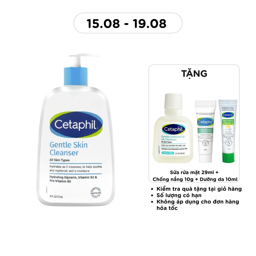 Sữa Rửa Mặt Cetaphil Dịu Nhẹ Gentle Skin Cleanser 473ml image
