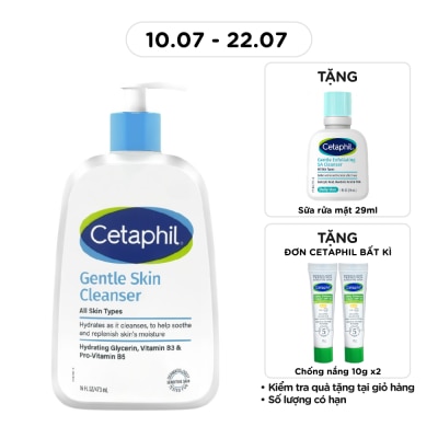 CETAPHIL - Sữa Rửa Mặt Cetaphil Dịu Nhẹ Gentle Skin Cleanser 473ml