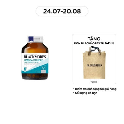 BLACKMORES Thực Phẩm Bảo Vệ Sức Khỏe Blackmores Omega Double High Strength Fish Oil Dầu Cá 90 Viên