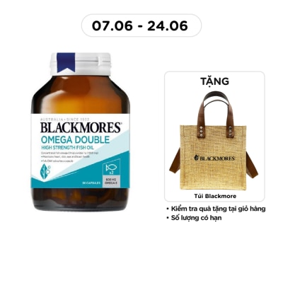 BLACKMORES - Thực Phẩm Bảo Vệ Sức Khỏe Blackmores Omega Double High Strength Fish Oil Dầu Cá 90 Viên