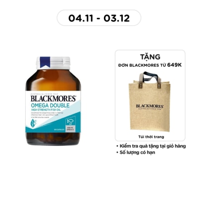 BLACKMORES Thực Phẩm Bảo Vệ Sức Khỏe Blackmores Omega Double High Strength Fish Oil Dầu Cá 90 Viên