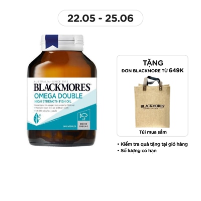 BLACKMORES Thực Phẩm Bảo Vệ Sức Khỏe Blackmores Omega Double High Strength Fish Oil Dầu Cá 90 Viên