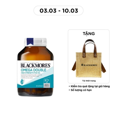 BLACKMORES Thực Phẩm Bảo Vệ Sức Khỏe Blackmores Omega Double High Strength Fish Oil Dầu Cá 90 Viên