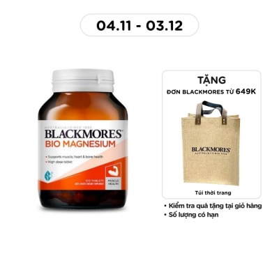 BLACKMORES Thực Phẩm Bảo Vệ Sức Khỏe Blackmores Bio Magnesium Hỗ Trợ Cơ, Xương Khớp 100 Viên