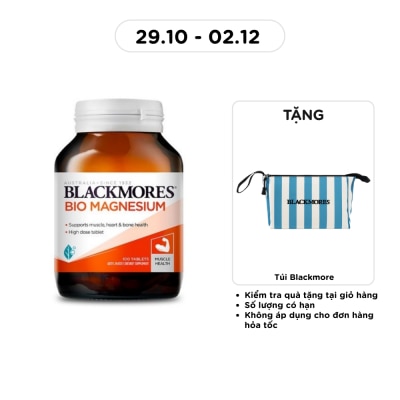 BLACKMORES Thực Phẩm Bảo Vệ Sức Khỏe Blackmores Bio Magnesium Hỗ Trợ Cơ, Xương Khớp 100 Viên image