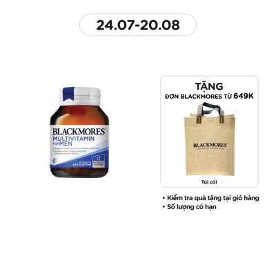 BLACKMORES Thực Phẩm Bảo Vệ Sức Khỏe Blackmores Multi Vitamin For Men Hỗ Trợ Sức Khỏe Sinh Lý Nam 50 Viên