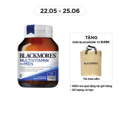 BLACKMORES Thực Phẩm Bảo Vệ Sức Khỏe Blackmores Multi Vitamin For Men Hỗ Trợ Sức Khỏe Sinh Lý Nam 50 Viên