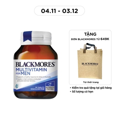 BLACKMORES Thực Phẩm Bảo Vệ Sức Khỏe Blackmores Multi Vitamin For Men Hỗ Trợ Sức Khỏe Sinh Lý Nam 50 Viên