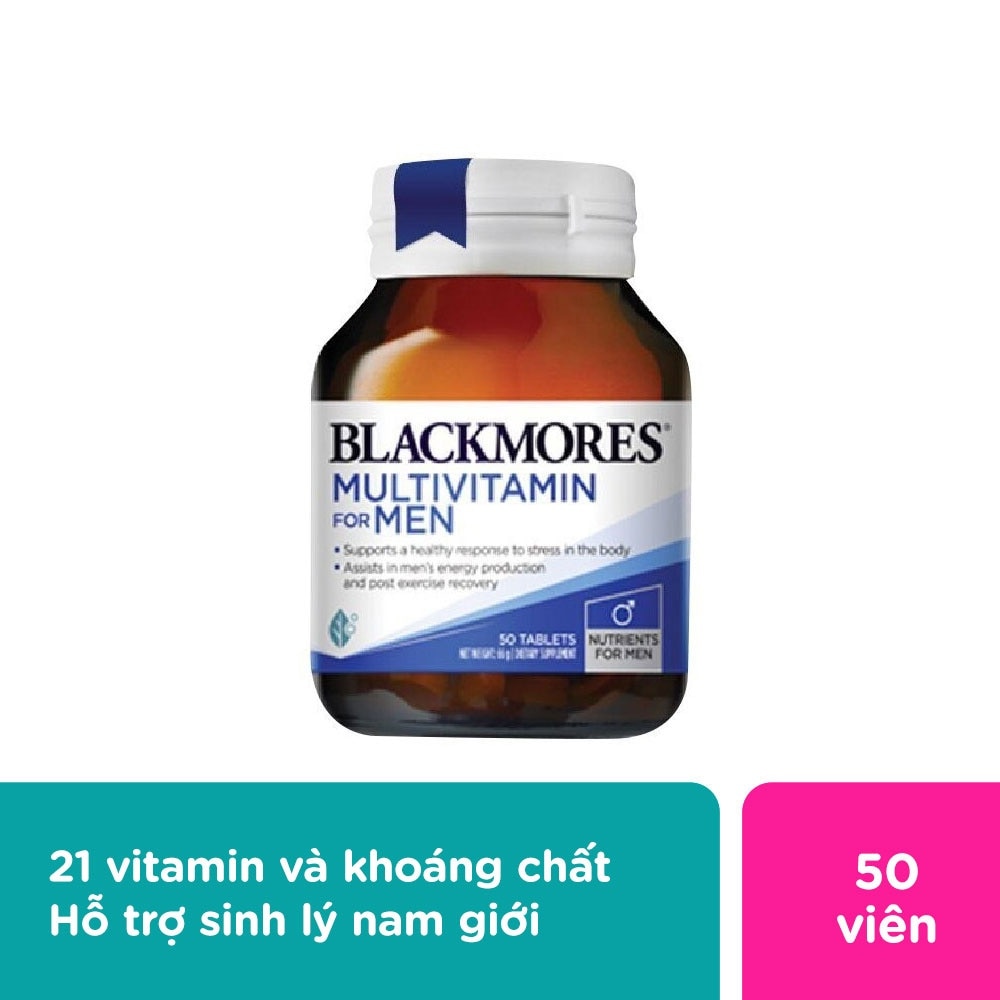 Thực Phẩm Bảo Vệ Sức Khỏe Blackmores Multi Vitamin For Men Hỗ Trợ Sức Khỏe Sinh Lý Nam 50 Viên