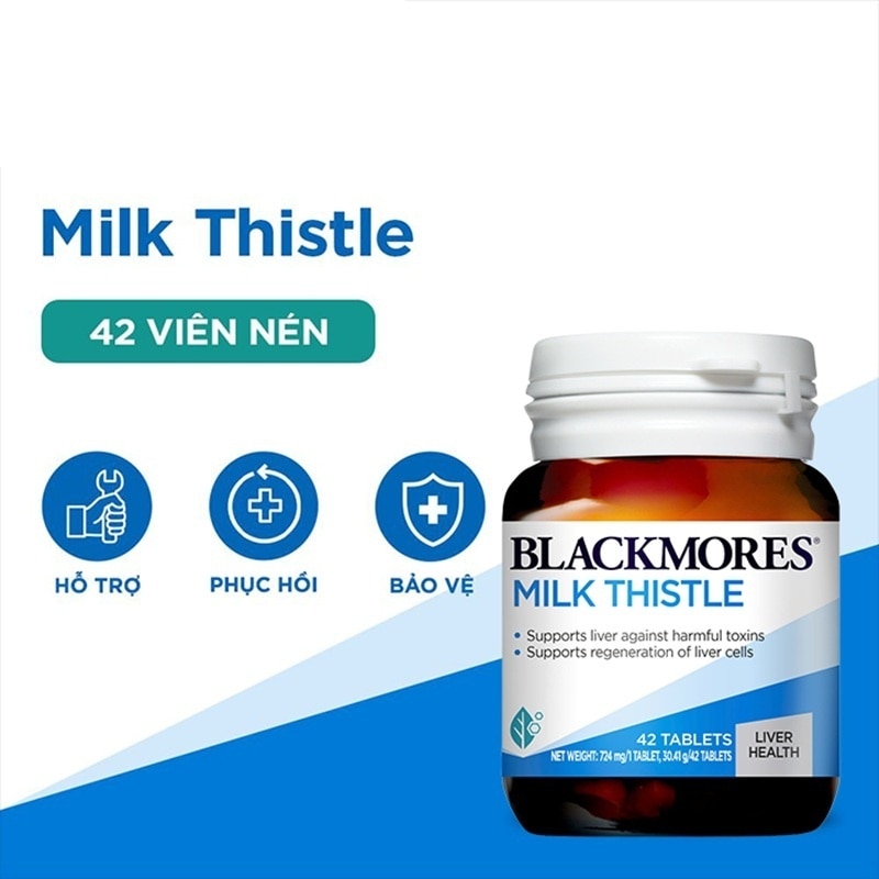 Thực Phẩm Bảo Vệ Sức Khỏe Blackmores Milk Thistle Hỗ Trợ Sức Khỏe Gan 42 Viên