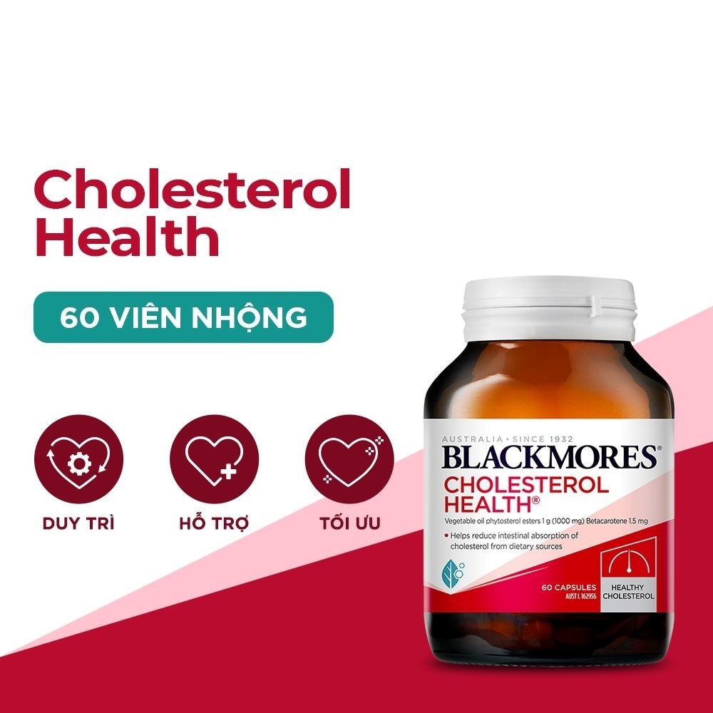 Thực Phẩm Bảo Vệ Sức Khỏe Blackmores Cholesterol Health Cân Bằng Cholesterol 60 Viên