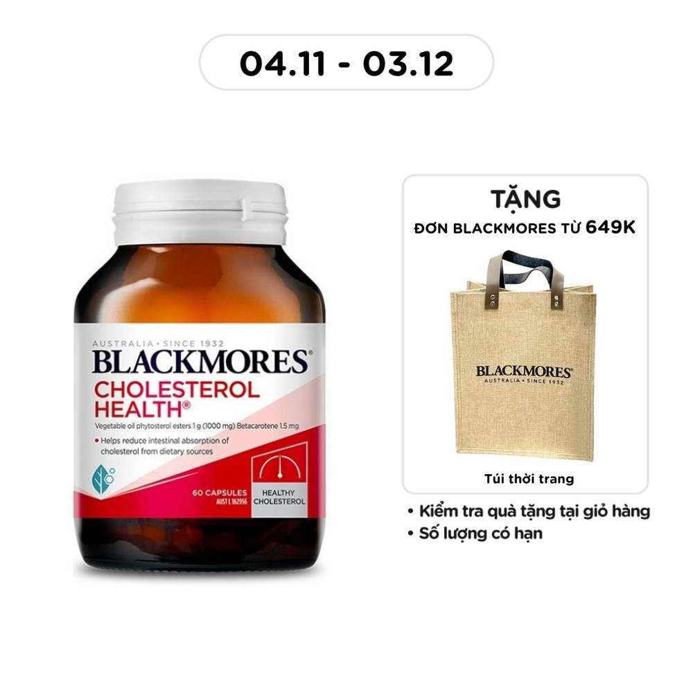 Thực Phẩm Bảo Vệ Sức Khỏe Blackmores Cholesterol Health Cân Bằng Cholesterol 60 Viên