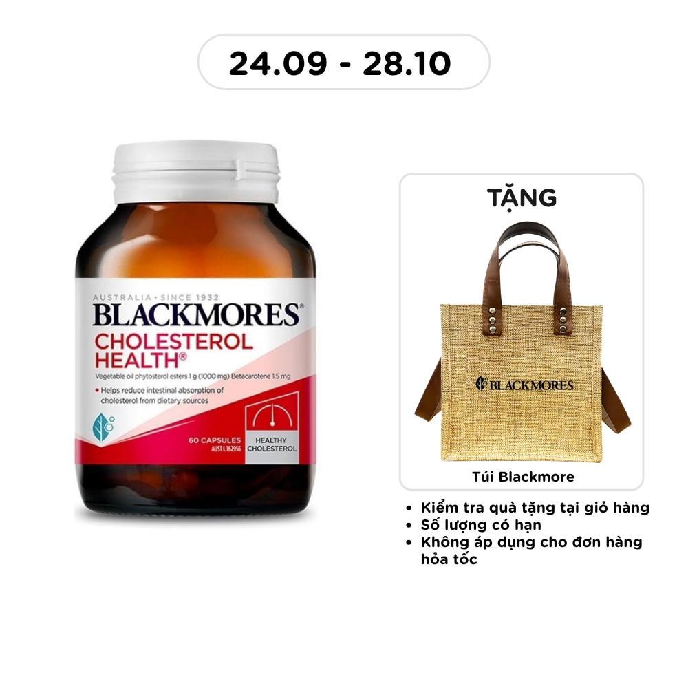 Thực Phẩm Bảo Vệ Sức Khỏe Blackmores Cholesterol Health Cân Bằng Cholesterol 60 Viên