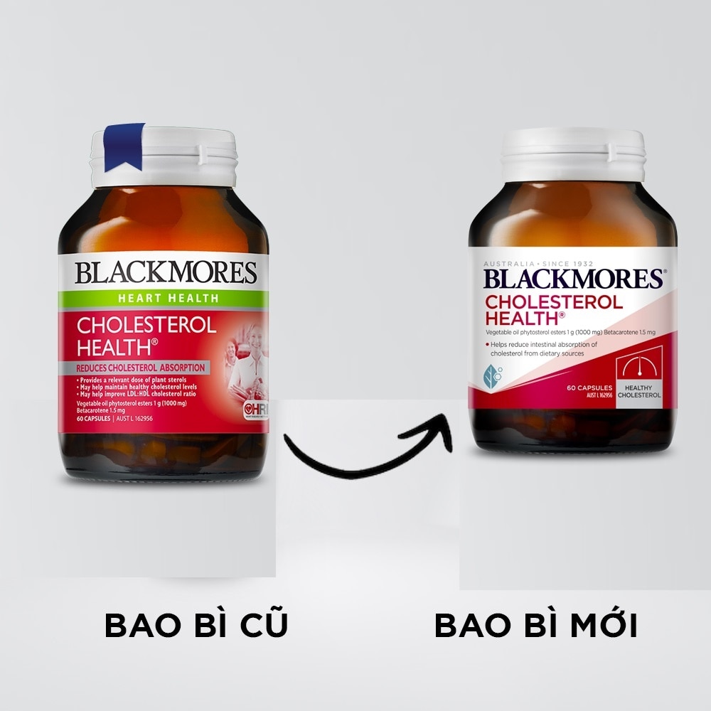 Thực Phẩm Bảo Vệ Sức Khỏe Blackmores Cholesterol Health Cân Bằng Cholesterol 60 Viên