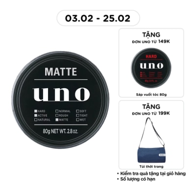 UNO Sáp Vuốt Tóc UNO Tạo Kiểu Định Hình Mạnh Mẽ 80g