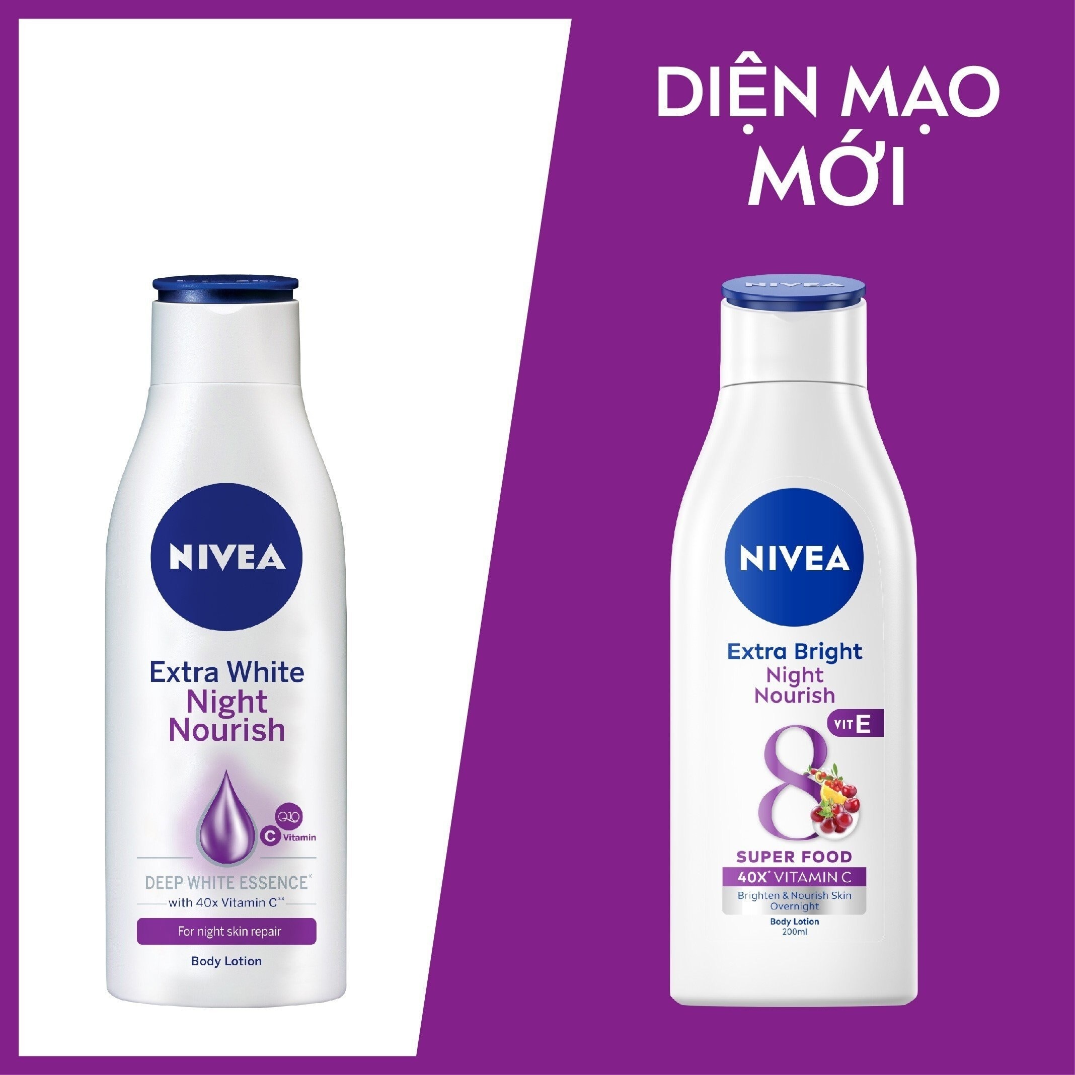 Sữa Dưỡng Thể Nivea Dưỡng Trắng Ban Đêm 200ml