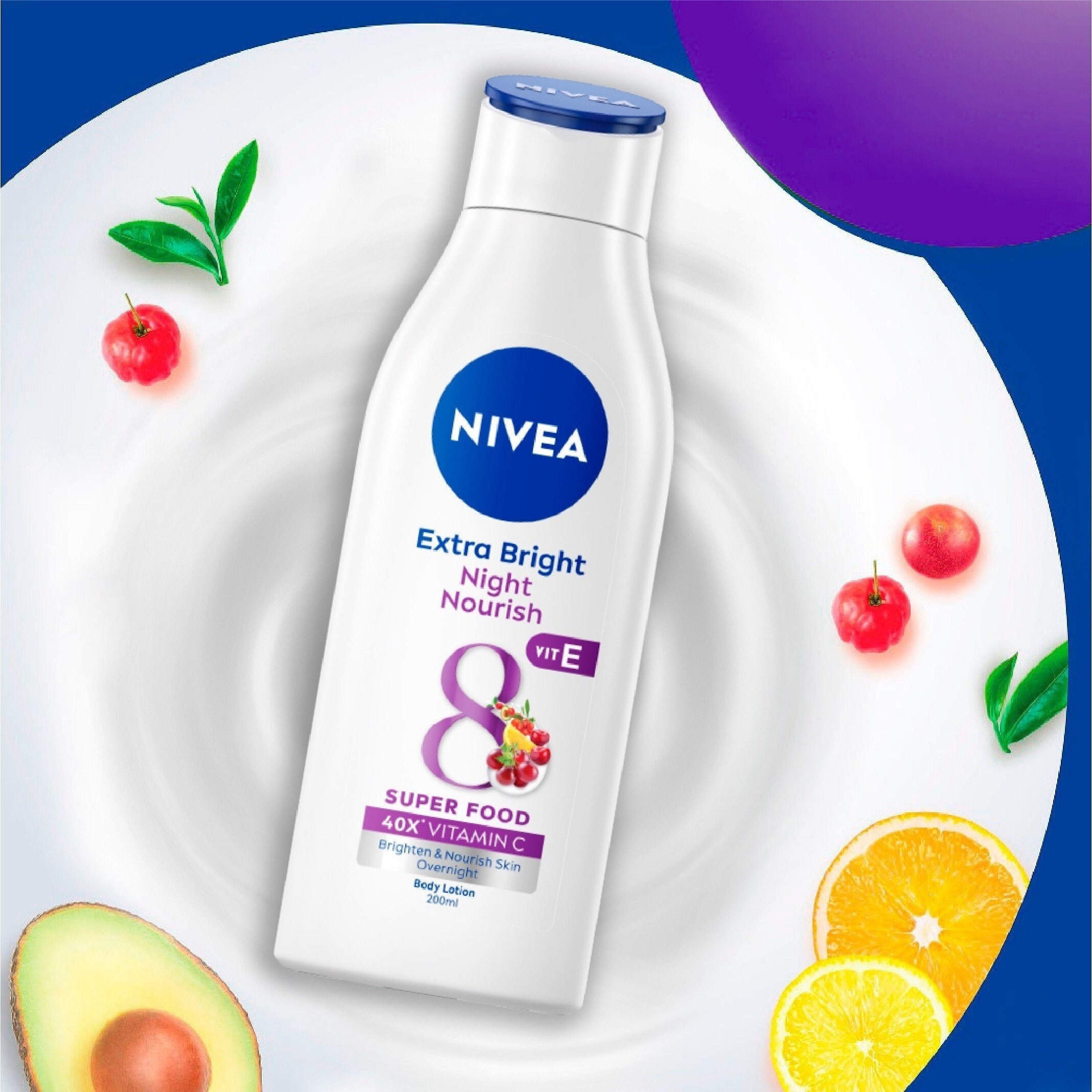 Sữa Dưỡng Thể Nivea Dưỡng Trắng Ban Đêm 200ml