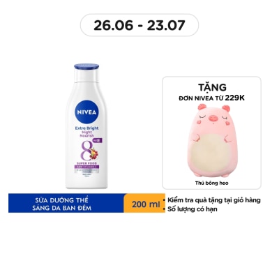 NIVEA Sữa Dưỡng Thể Nivea Dưỡng Trắng Ban Đêm 200ml