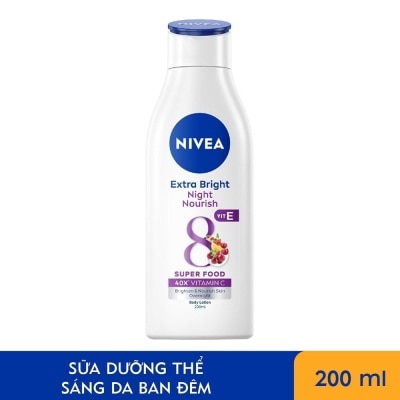 NIVEA Sữa Dưỡng Thể Nivea Dưỡng Trắng Ban Đêm 200ml