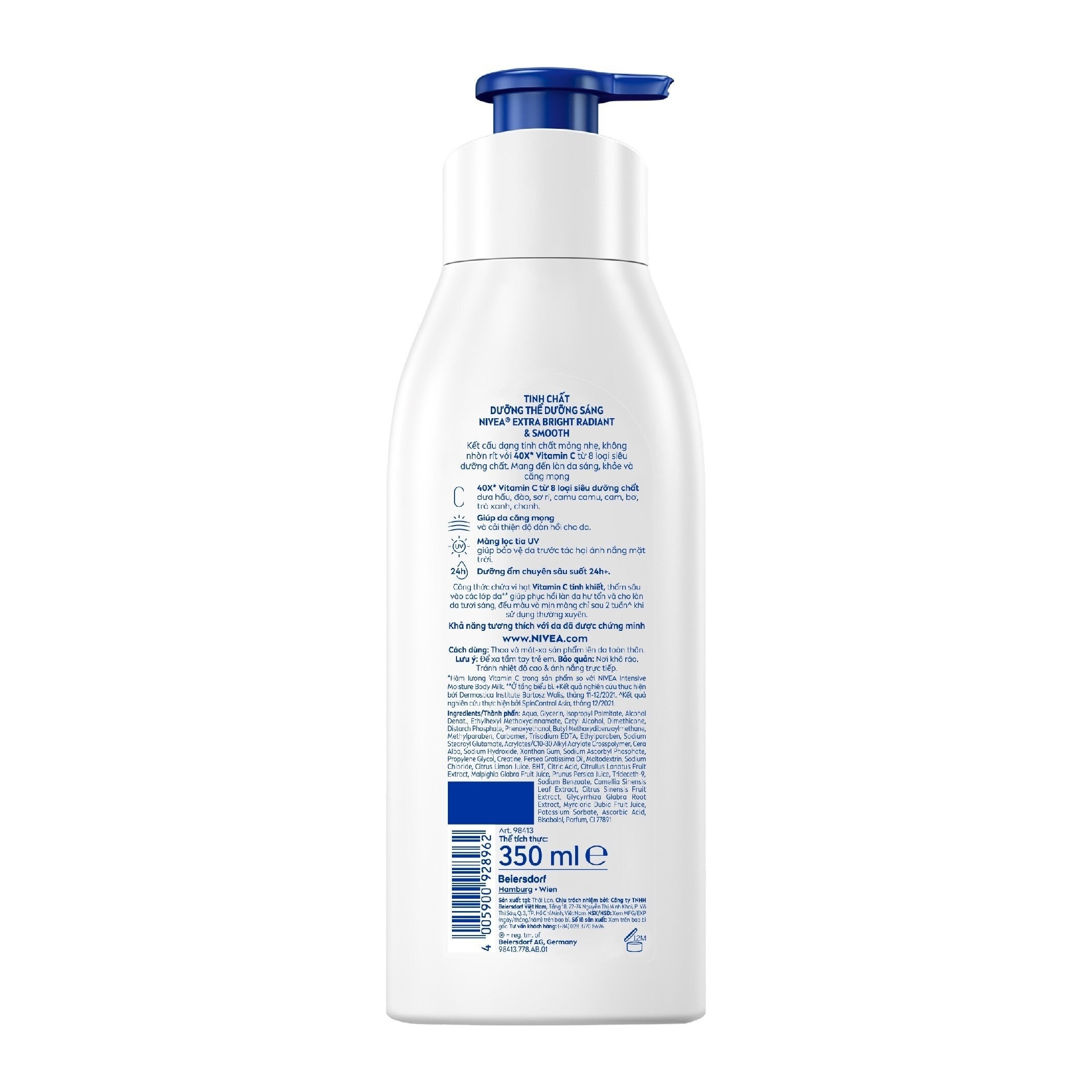 Sữa Dưỡng Thể Nivea Dưỡng Da Sáng Mịn 350ml