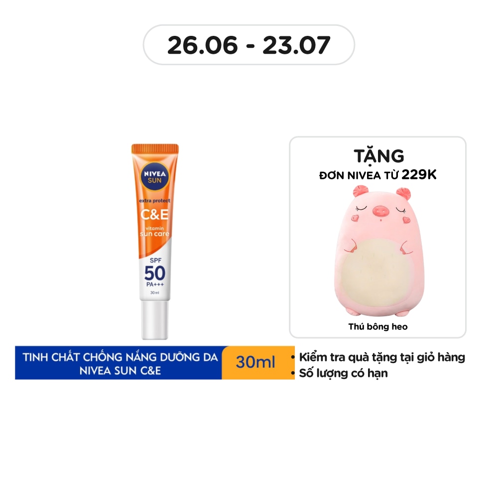 Serum Chống Nắng Nivea Dưỡng Da Sáng Khỏe Vitamin C&E SPF50 PA+++ 30ml