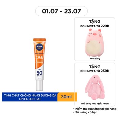 NIVEA Serum Chống Nắng Nivea Dưỡng Da Sáng Khỏe Vitamin C&E SPF50 PA+++ 30ml