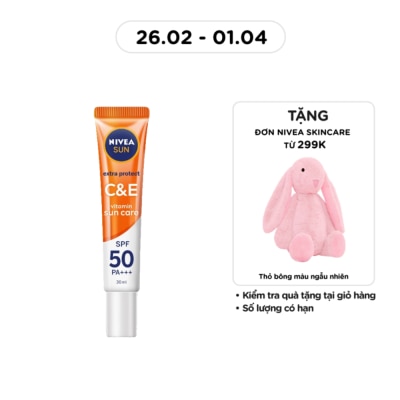 NIVEA Serum Chống Nắng Nivea Dưỡng Da Sáng Khỏe Vitamin C&E SPF50 PA+++ 30ml