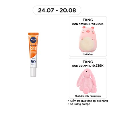 NIVEA Serum Chống Nắng Nivea Dưỡng Da Sáng Khỏe Vitamin C&E SPF50 PA+++ 30ml