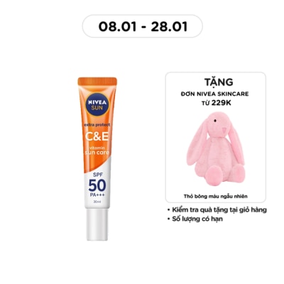 NIVEA Serum Chống Nắng Nivea Dưỡng Da Sáng Khỏe Vitamin C&E SPF50 PA+++ 30ml
