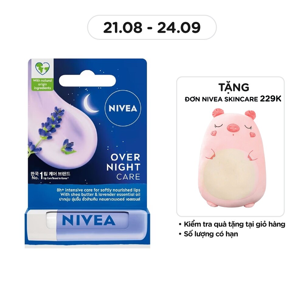 Son Dưỡng Môi Nivea Overnight Care Ban Đêm 4.8g