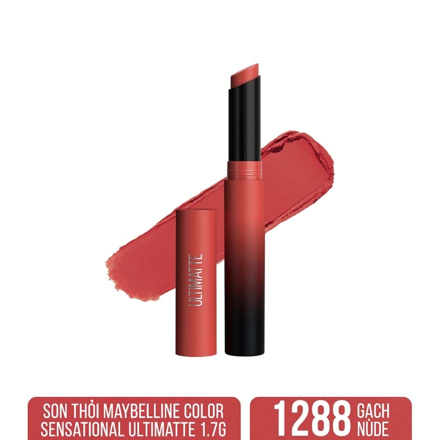 MAYBELLINE NEW YORK Ultimatte By Colorsensational Matte Lipstick 1.7g .#1288 More Brick