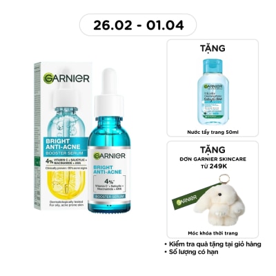 GARNIER - Bright Anti-Acne Booster Serum 30ml