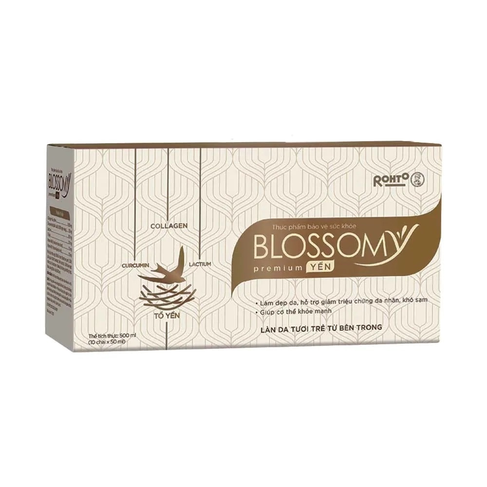 Thực Phẩm Bảo Vệ Sức Khỏe Blossomy Premium Yến Làn Da Tươi Trẻ Từ Bên Trong 50ml x 10 Chai