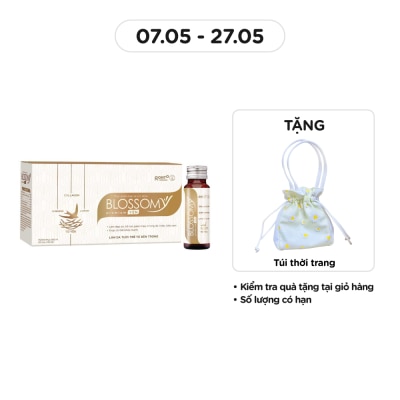 BLOSSOMY - Thực Phẩm Bảo Vệ Sức Khỏe Blossomy Premium Yến Làn Da Tươi Trẻ Từ Bên Trong 50ml x 10 Chai