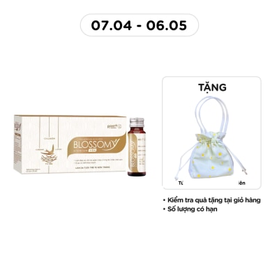 BLOSSOMY - Thực Phẩm Bảo Vệ Sức Khỏe Blossomy Premium Yến Làn Da Tươi Trẻ Từ Bên Trong 50ml x 10 Chai