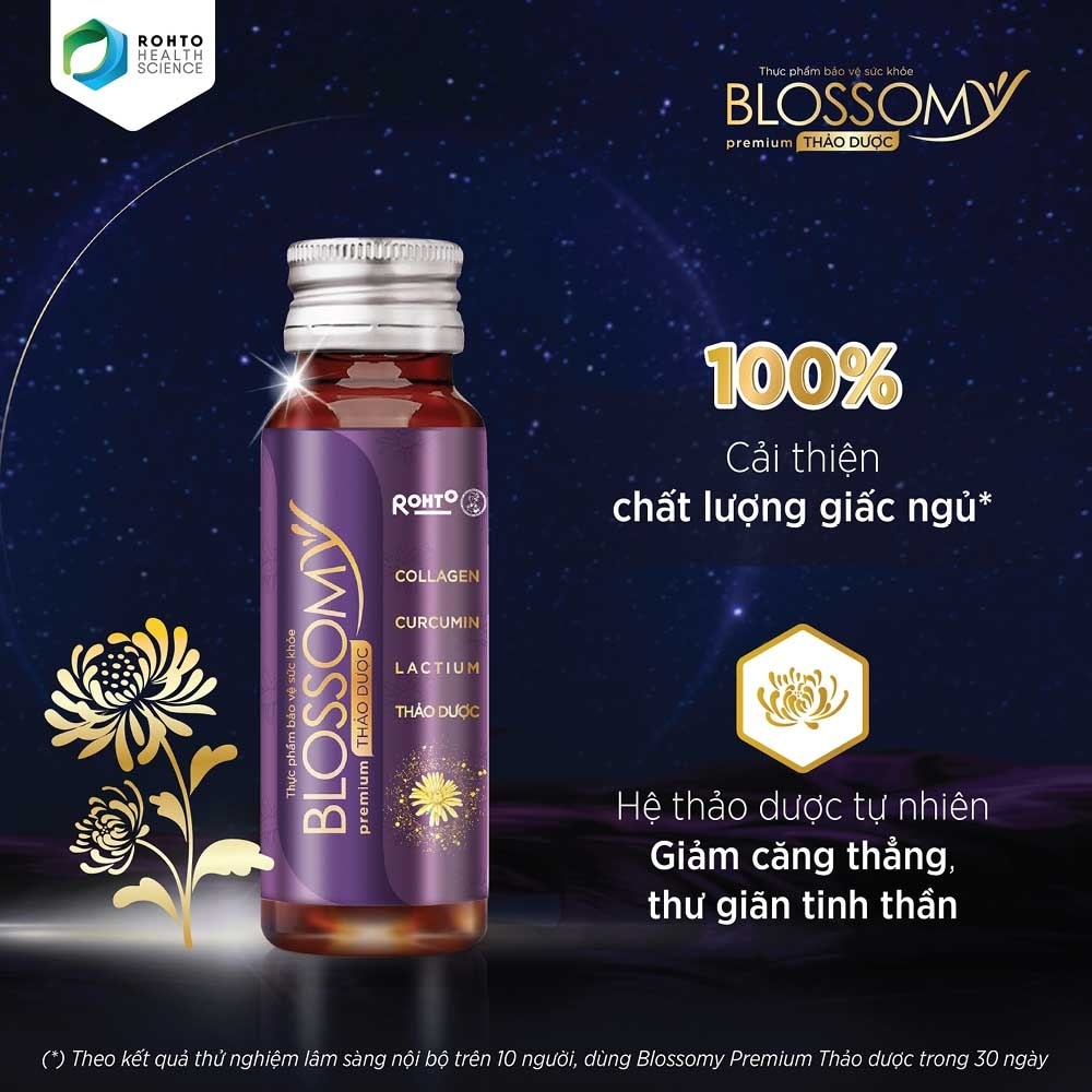 Thực Phẩm Bảo Vệ Sức Khỏe Blossomy Premium Thảo Dược Làn Da Tươi Trẻ Từ Bên Trong 50ml x 10 Chai