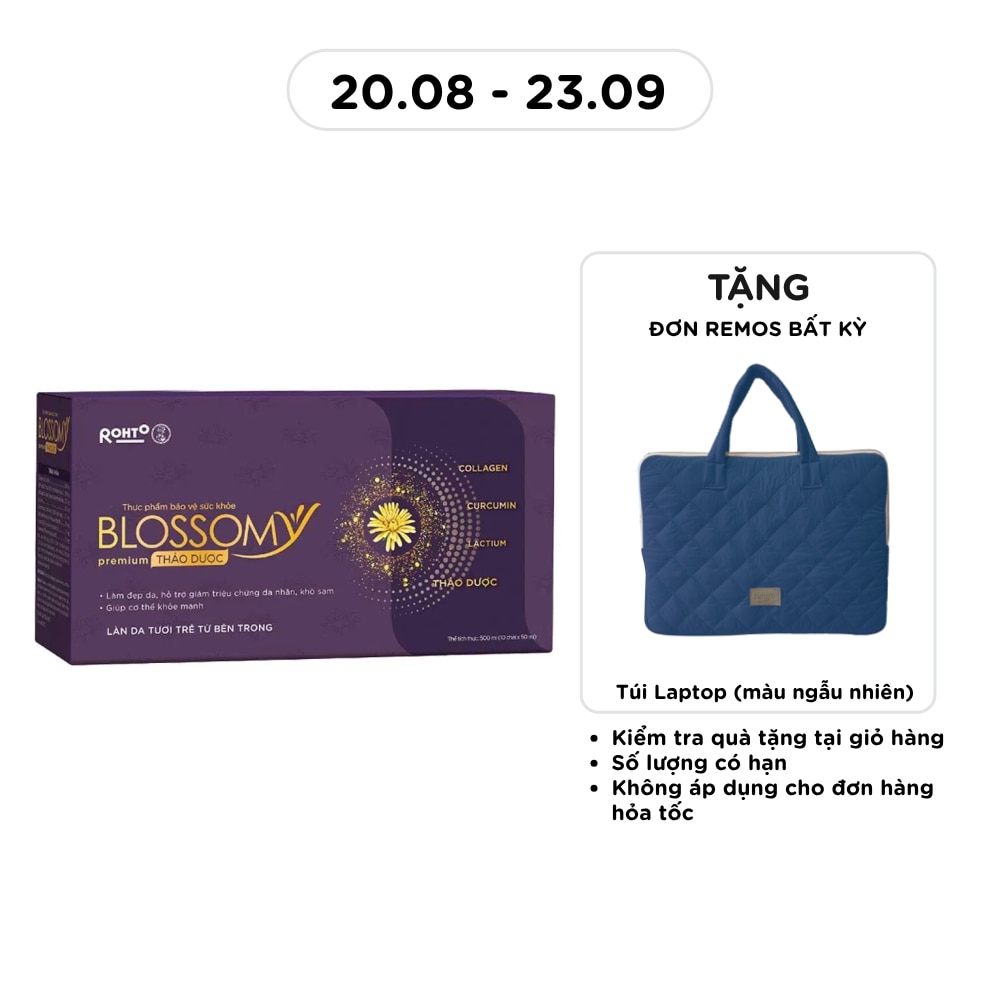 Thực Phẩm Bảo Vệ Sức Khỏe Blossomy Premium Thảo Dược Làn Da Tươi Trẻ Từ Bên Trong 50ml x 10 Chai image