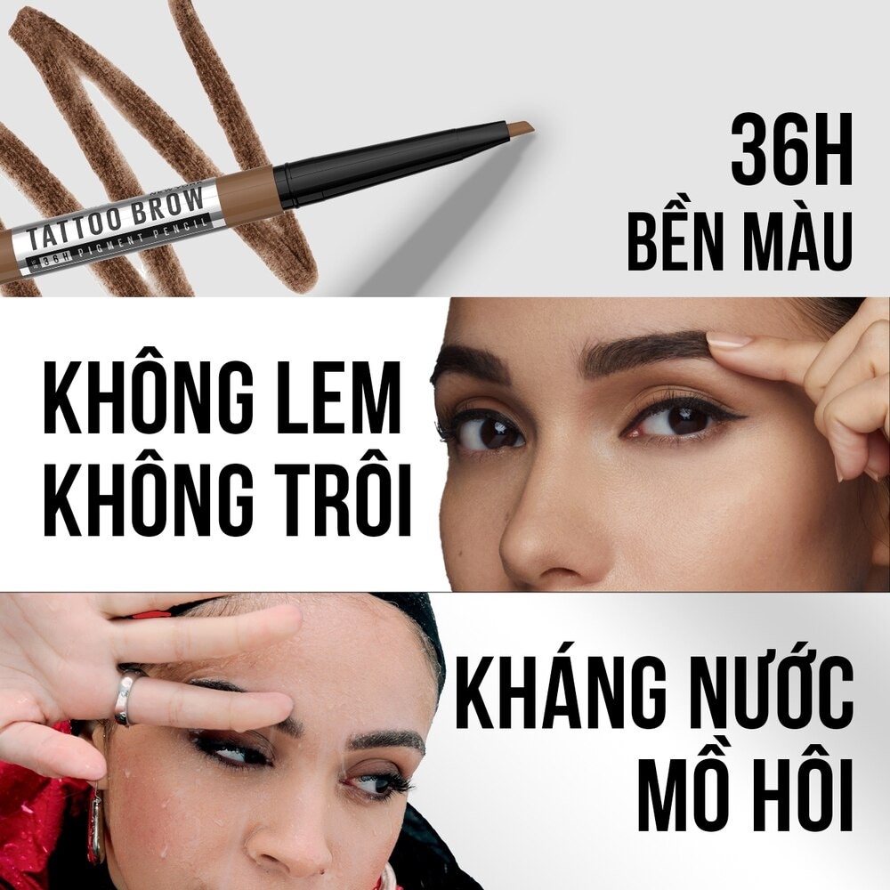 Tattoo Brow Up To 36H Pigment Pencil 0.25g .# Dark Brown