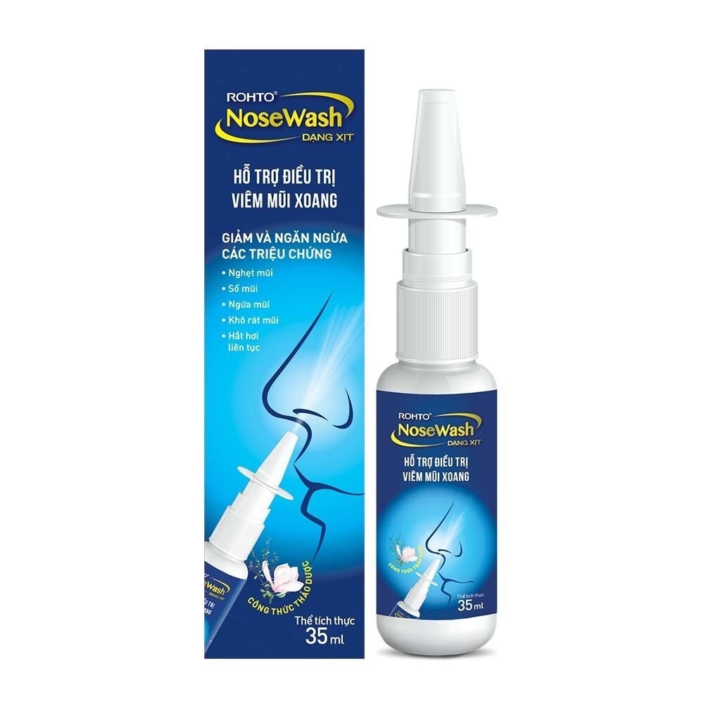 Xịt Hỗ Trợ Giảm Viêm Mũi Xoang Rohto Nosewash Spray 35ml