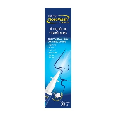 ROHTO NOSE WASH Xịt Hỗ Trợ Giảm Viêm Mũi Xoang Rohto Nosewash Spray 35ml