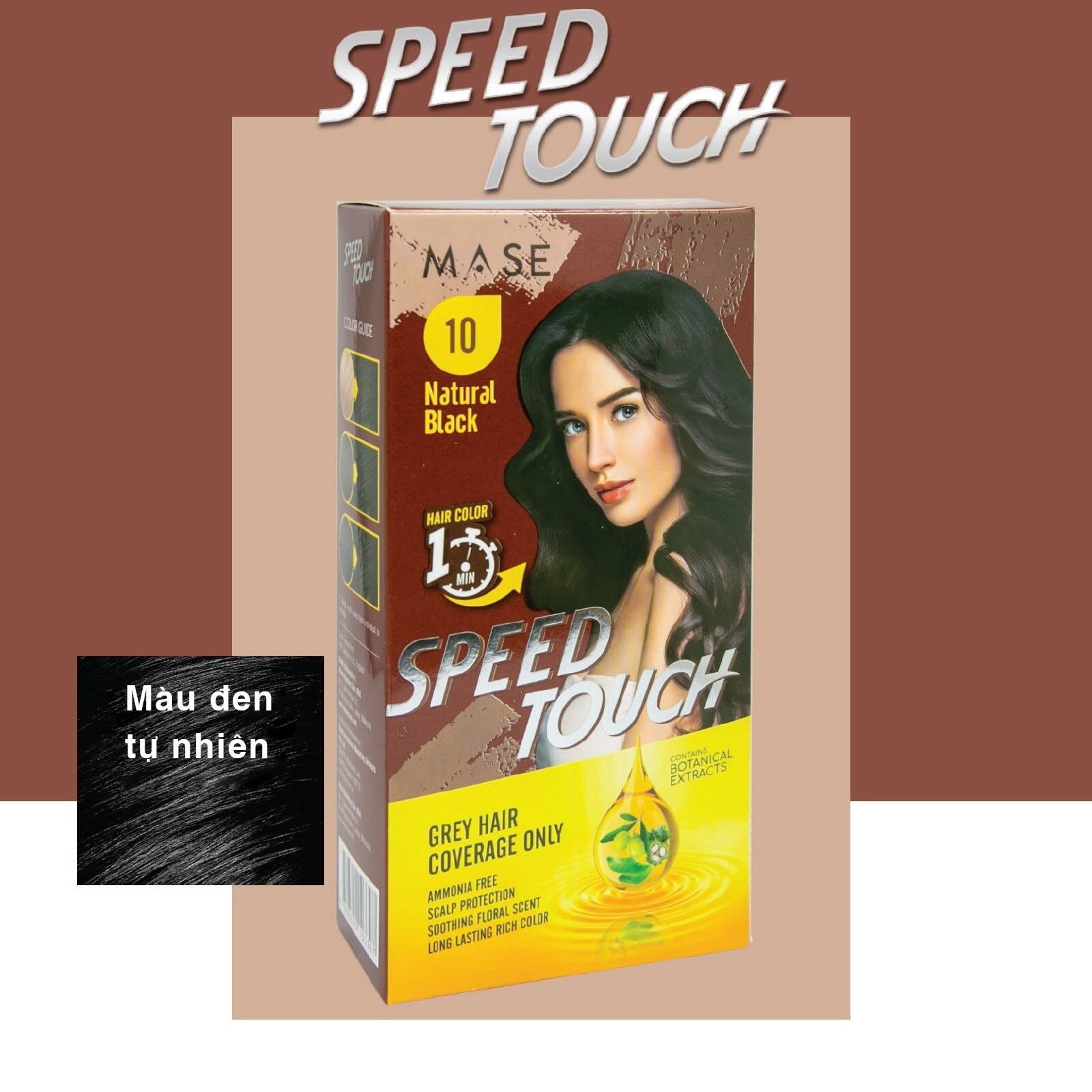 Speed Touch 1 Minute Hair Color 100g .#10 Natural Black