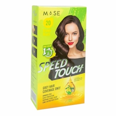 MASE Thuốc Nhuộm Tóc Phủ Bạc Mase Speed Touch 1 Phút 100g .#20 Màu Nâu Đen