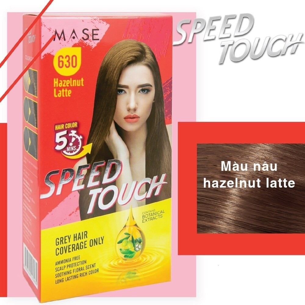 Thuốc Nhuộm Tóc Phủ Bạc Mase Speed Touch 5 Phút 100g .#630 Màu Nâu Hazelnut Latte