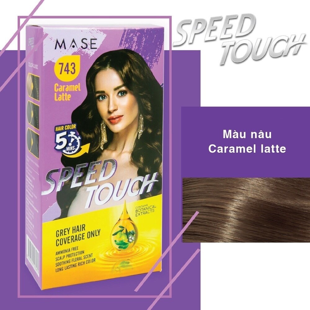 Speed Touch 5 Minute Hair Color 100g .#743 Caramel Latte