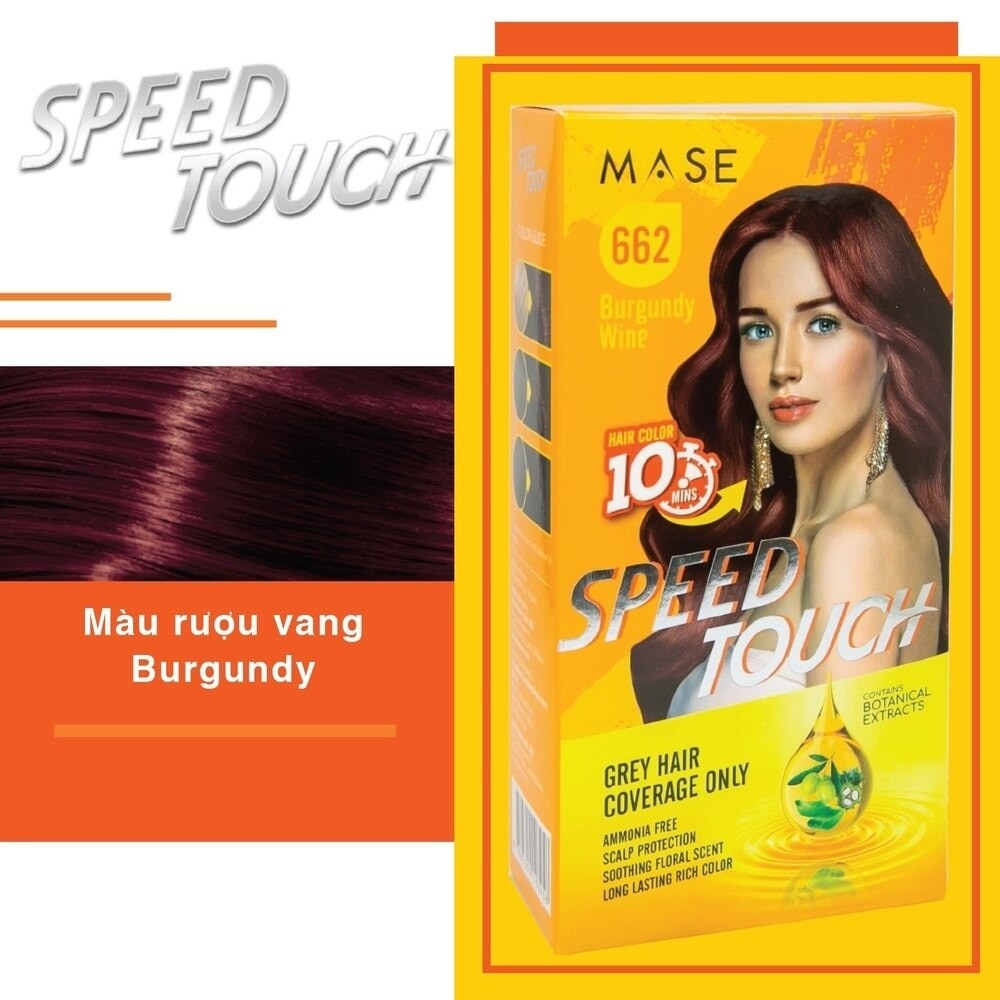 Thuốc Nhuộm Tóc Phủ Bạc Mase Speed Touch 10 Phút 100g .#662 Màu Rượu Vang Burgundy