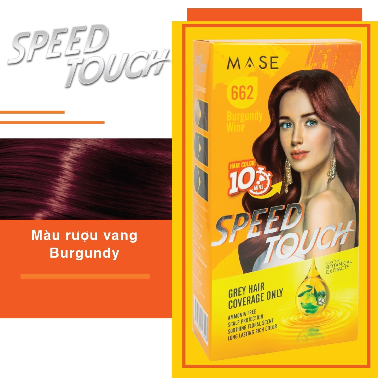 Speed Touch 10 Minute Hair Color 100g .#662 Burgundy Wine